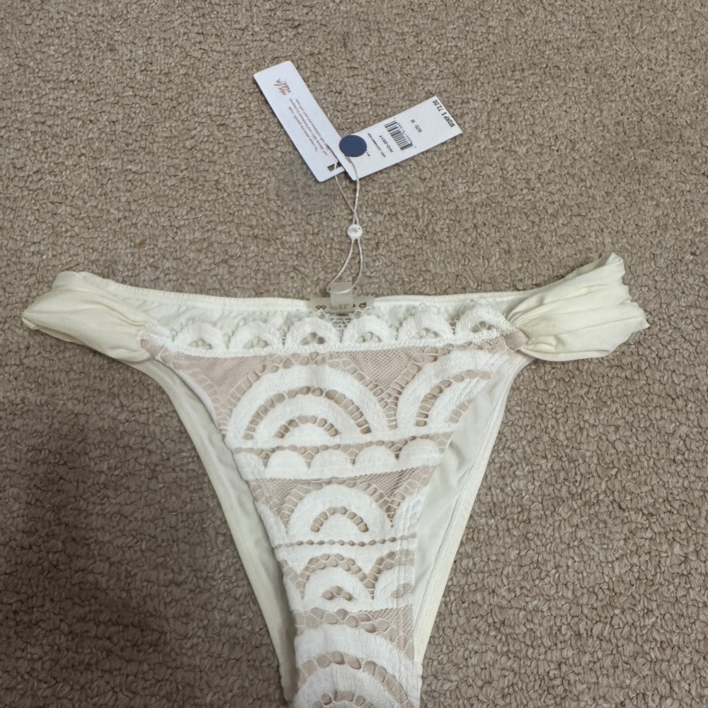 Cream Lace Bikini Bottom